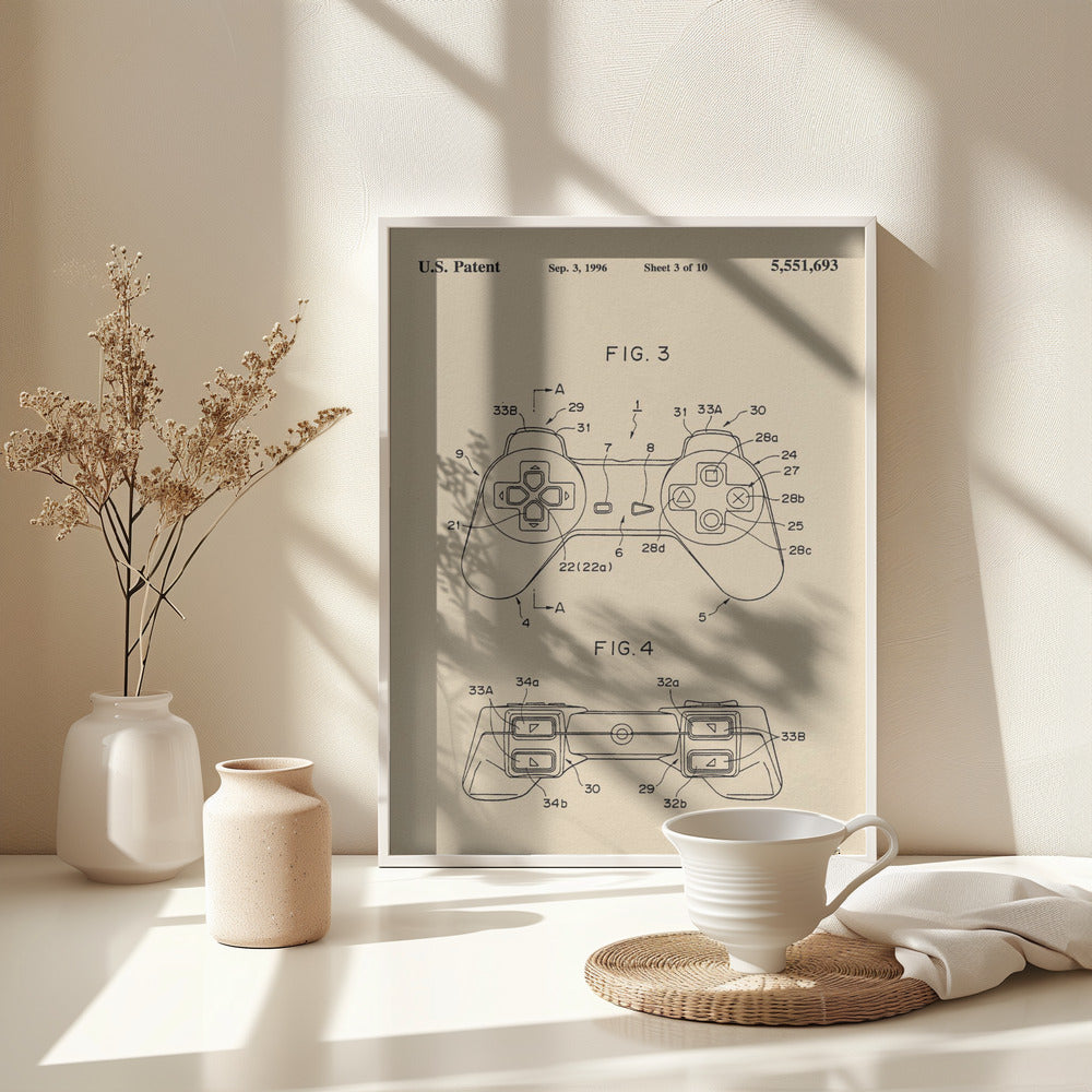 Controller Unit Patent 1996 - Poster / Art Print - interiör