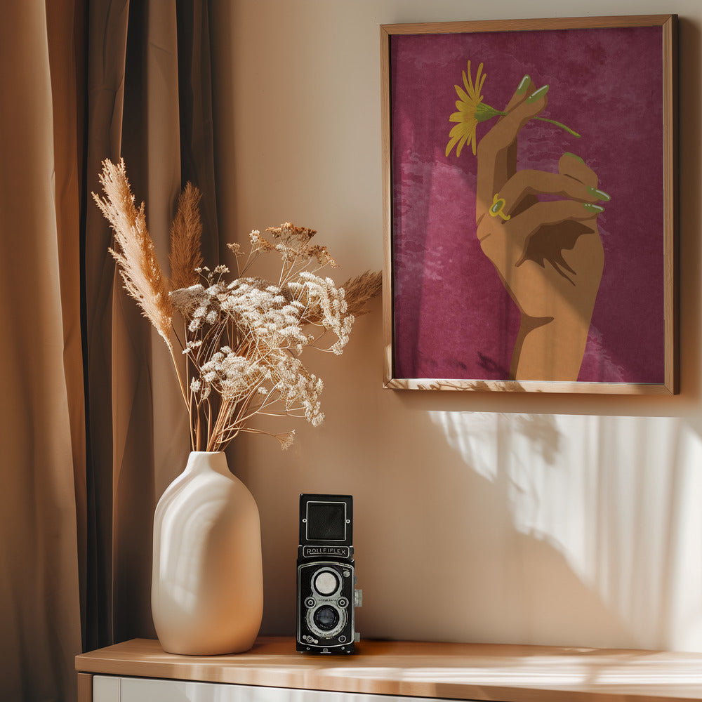 Smoking Flower - Poster / Art Print - interiör