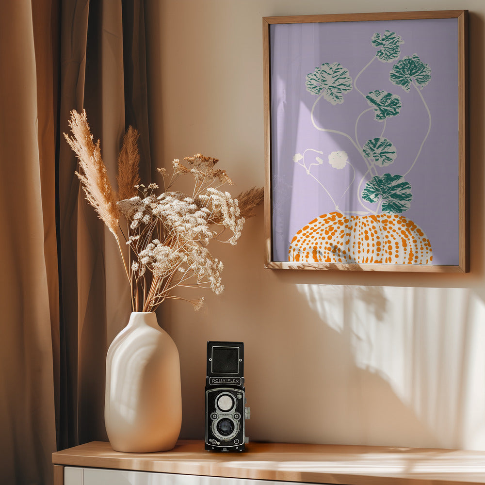 Plant based happyness Ajuga still life - Poster / Art Print - interiör
