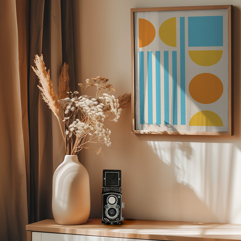 Bright Minimal Shapes Series #3 - Poster / Art Print - interiör