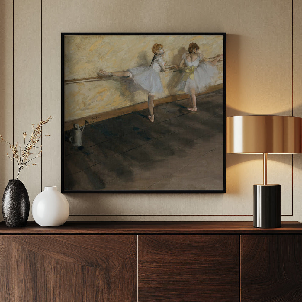 Dancers Practicing At the Barre - Poster / Art Print - interiör