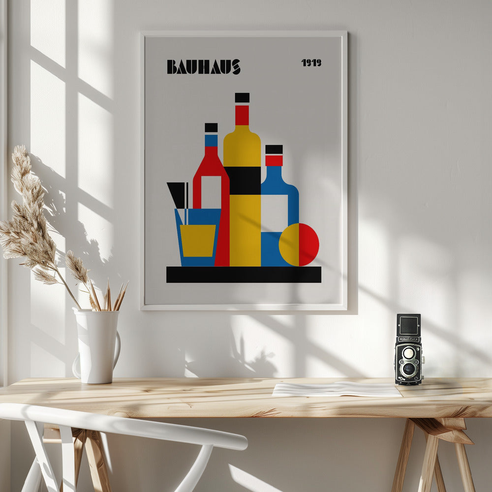 Bauhaus Wine Print - Poster / Art Print - interiör