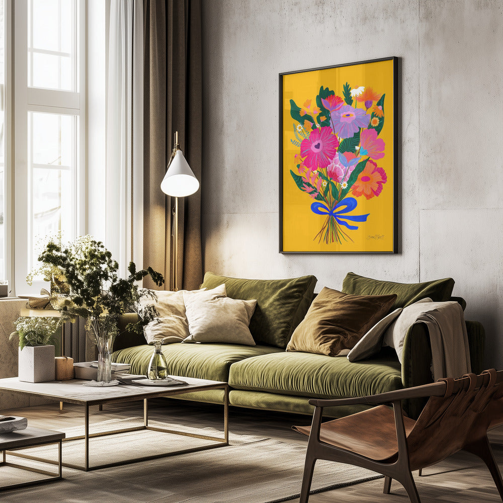 Eclectic Flowers - Poster / Art Print - interiör