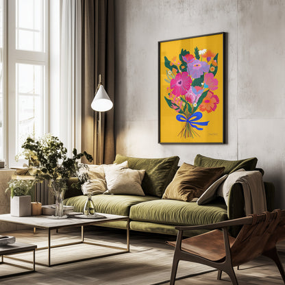 Eclectic Flowers - Poster / Art Print - interiör