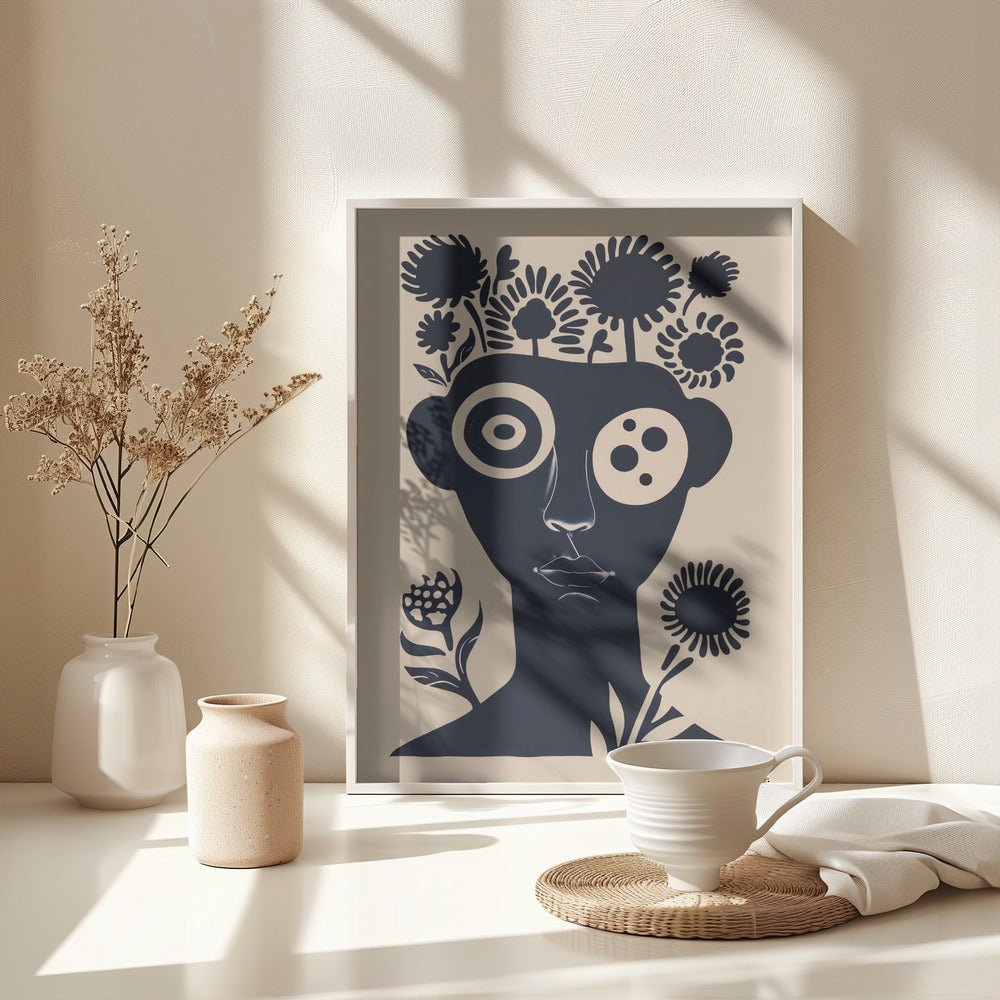 Flower Head - Poster / Art Print - interiör