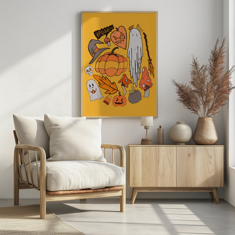 Halloween vibes 2 - Poster / Art Print - interiör