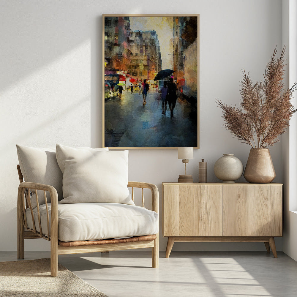 Hong Kong street scene - Poster / Art Print - interiör