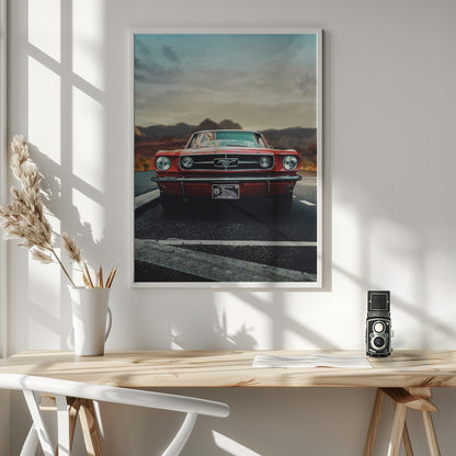 Vintage Car Love - Poster / Art Print - interiör
