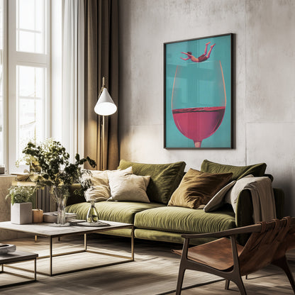 Wine Dive - Poster / Art Print - interiör