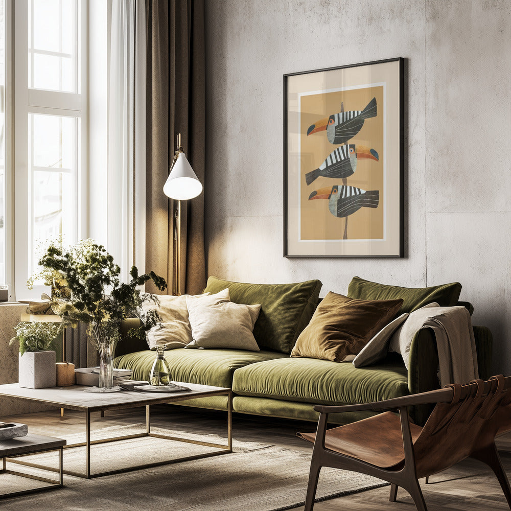 Tropic Trio - Poster / Art Print - interiör