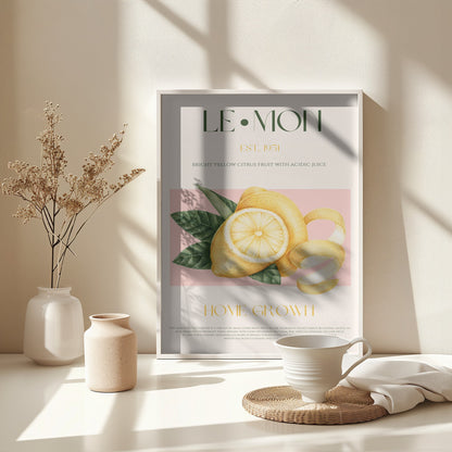 Lemon print - Poster / Art Print - interiör