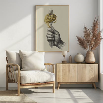 Spaghetti On a Fork - Poster / Art Print - interiör