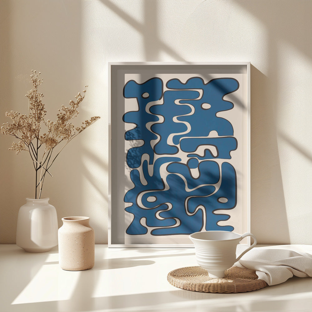 Flowing Maze Dance - Poster / Art Print - interiör