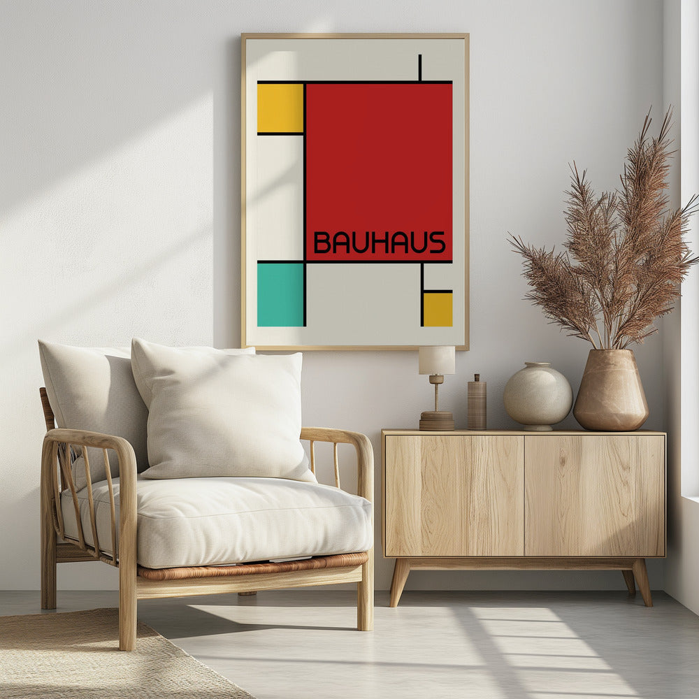 Bauhaus Geometric Design Retro - Poster / Art Print - interiör