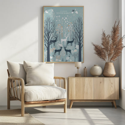 Stockholm Winter Market - Poster / Art Print - interiör