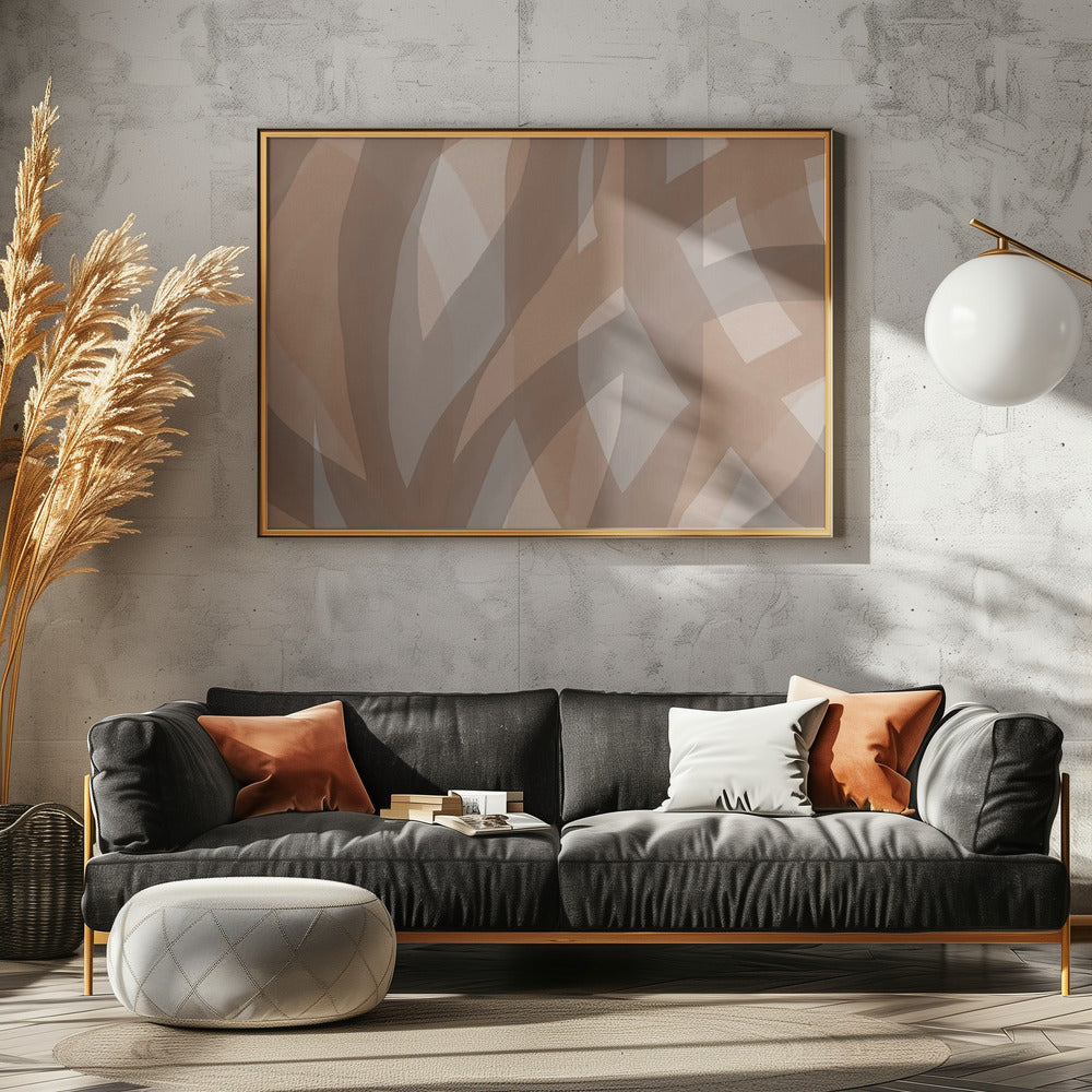 Neutral Abstract Watercolor In Nude and Pastel 5 - Poster / Art Print - interiör