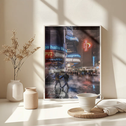 Time Square Rainy Night - Poster / Art Print - interiör