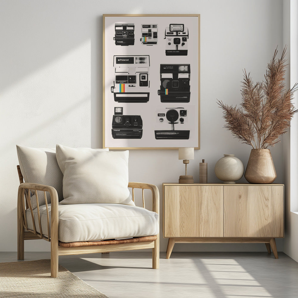 Instant Camera Collection - Poster / Art Print - interiör