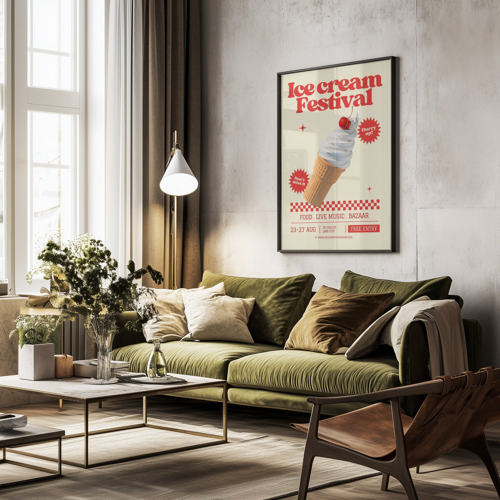Ice Cream Festival - Poster / Art Print - interiör