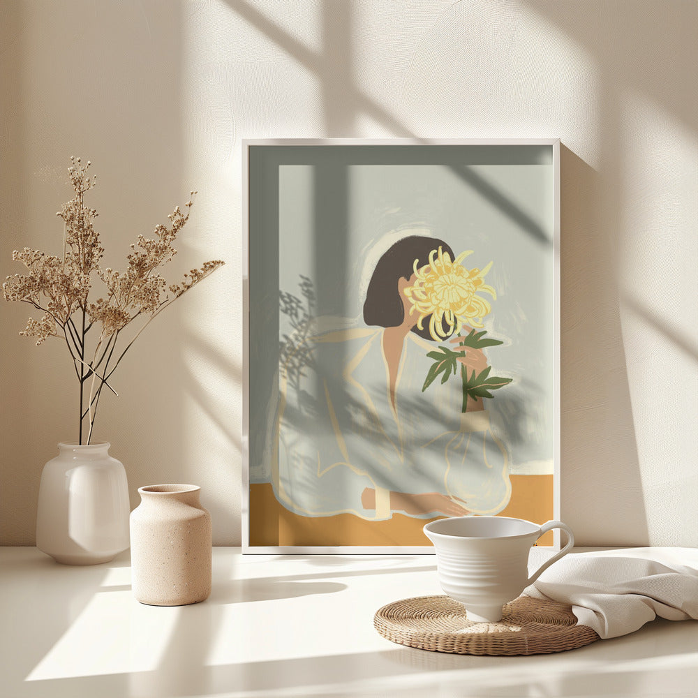 The crysanthemum - Poster / Art Print - interiör