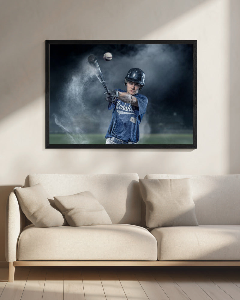 BaseballHit - Poster / Art Print - interiör