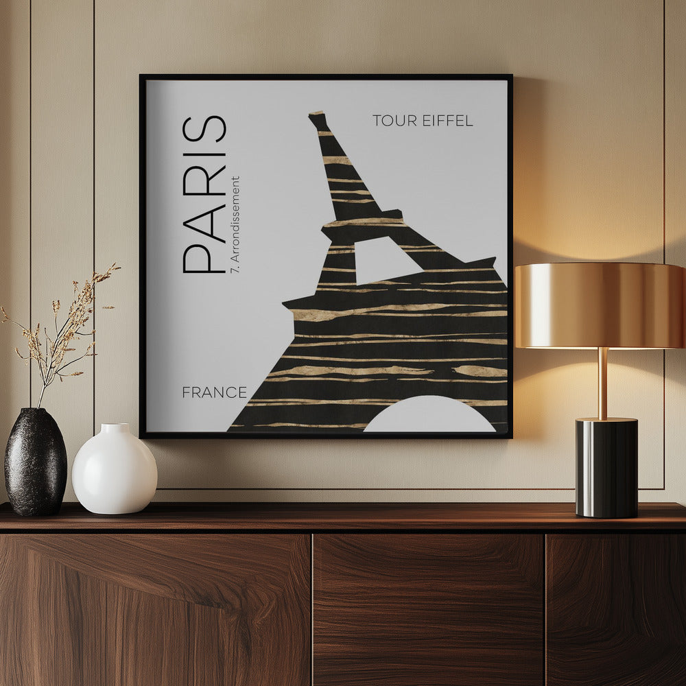 Urban Art PARIS Eiffel Tower - Poster / Art Print - interiör