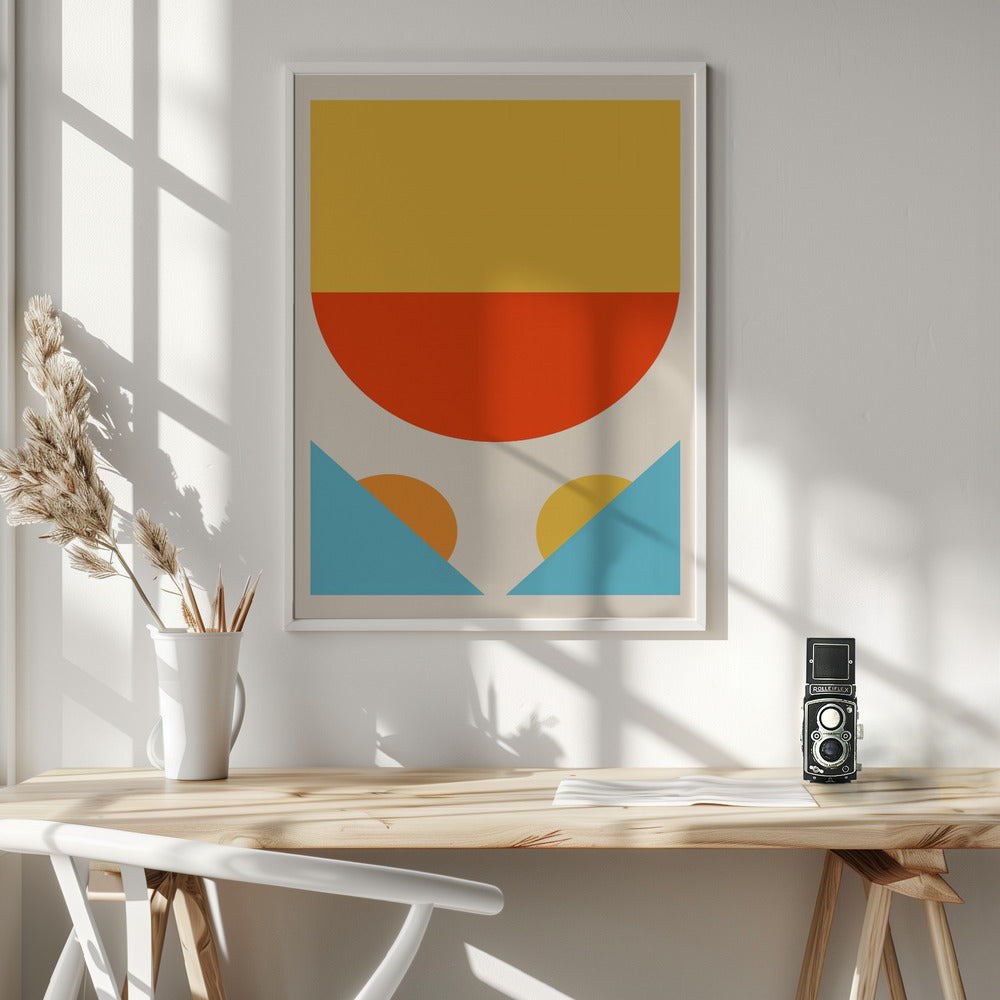 Bright Minimal Shapes Series #1 - Poster / Art Print - interiör