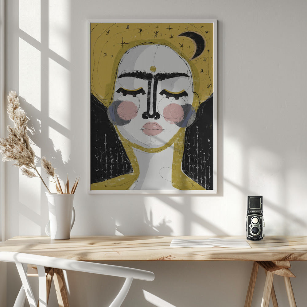 The Goddess Of The Night - Poster / Art Print - interiör