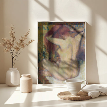 Woman Combing Her Hair - Poster / Art Print - interiör