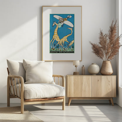 Bloodless Giraffe Hunt - Poster / Art Print - interiör