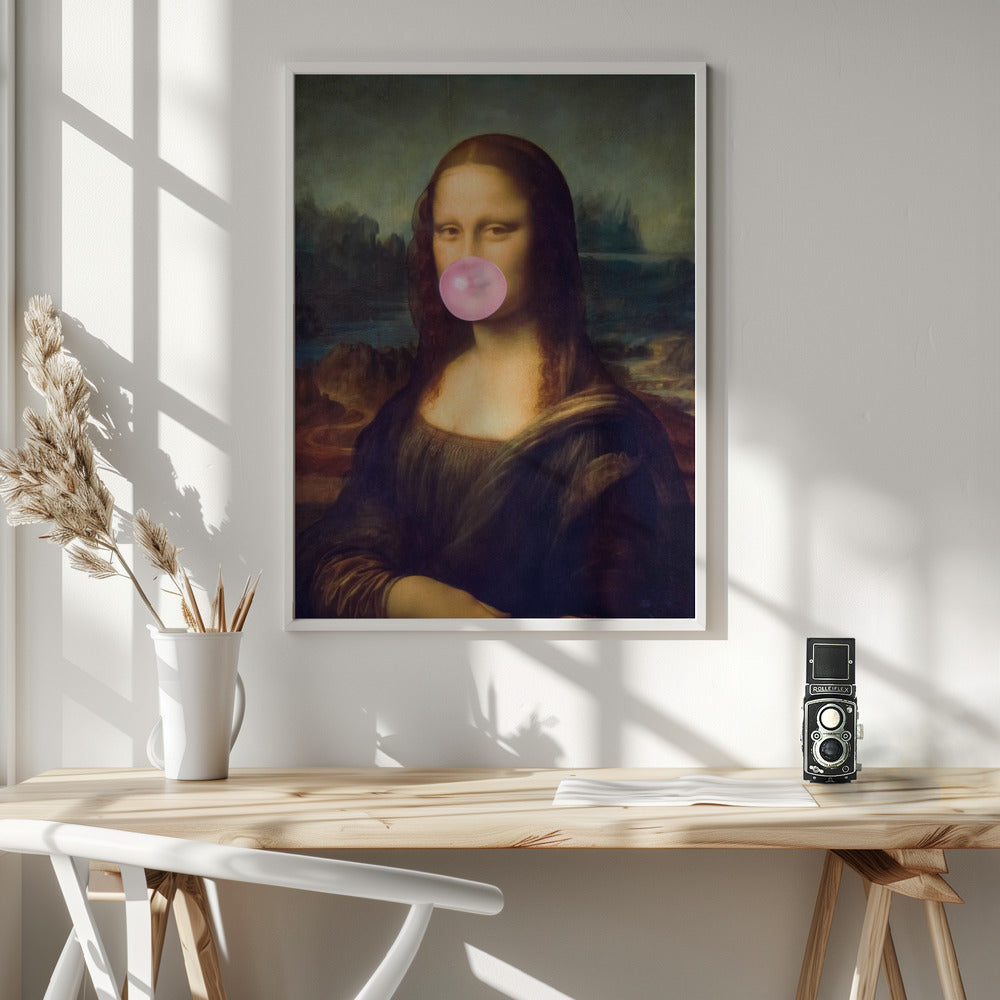 Mona Lisa Bubble Gum - Poster / Art Print - interiör