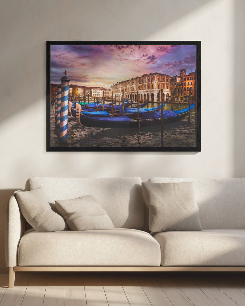Gondolas of the Grand Canal - Poster / Art Print - interiör