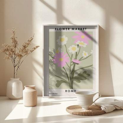 Flower Market Rome - Poster / Art Print - interiör