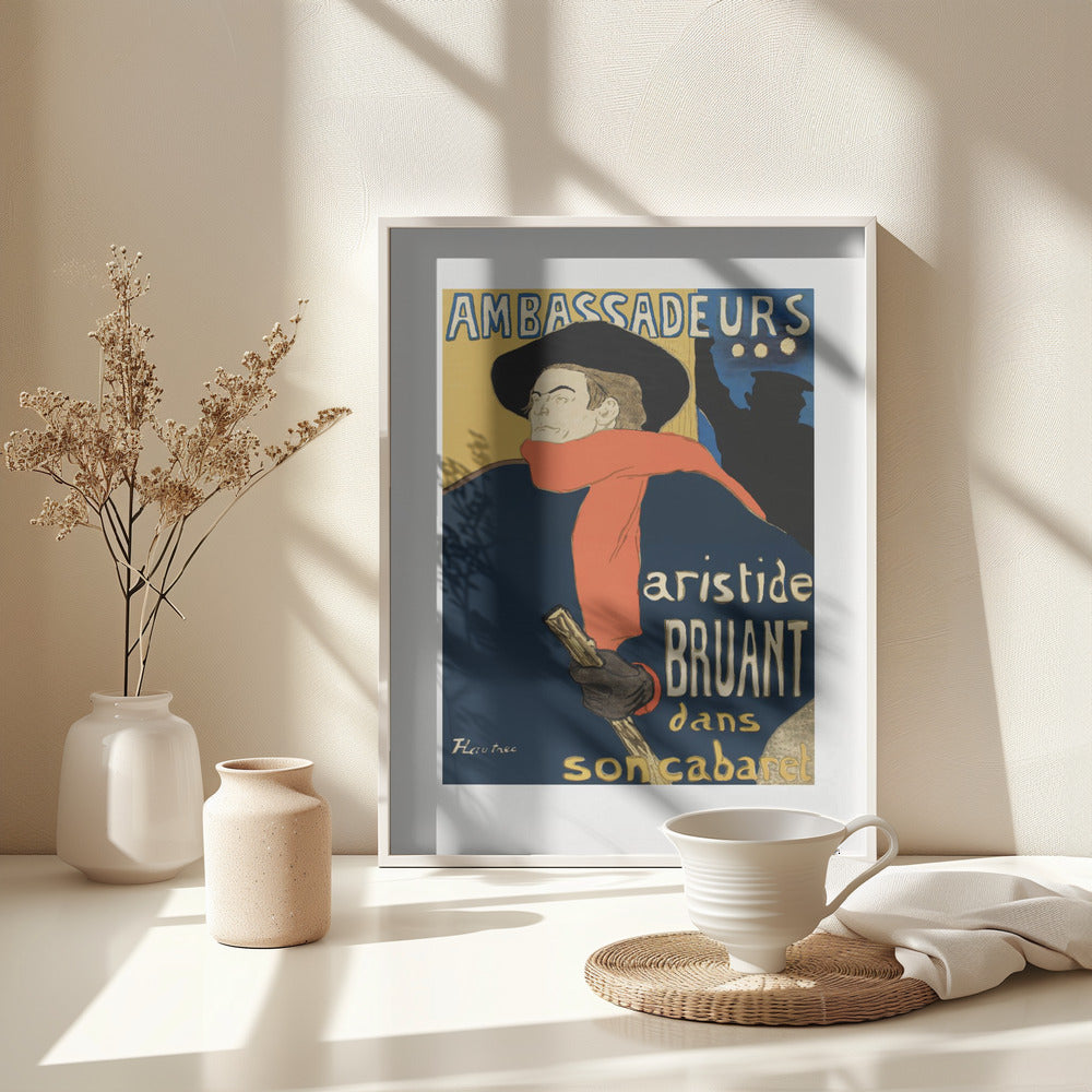 Ambassadeurs Aristide Bruant Dans Son Cabaret (1892) - Poster / Art Print - interiör