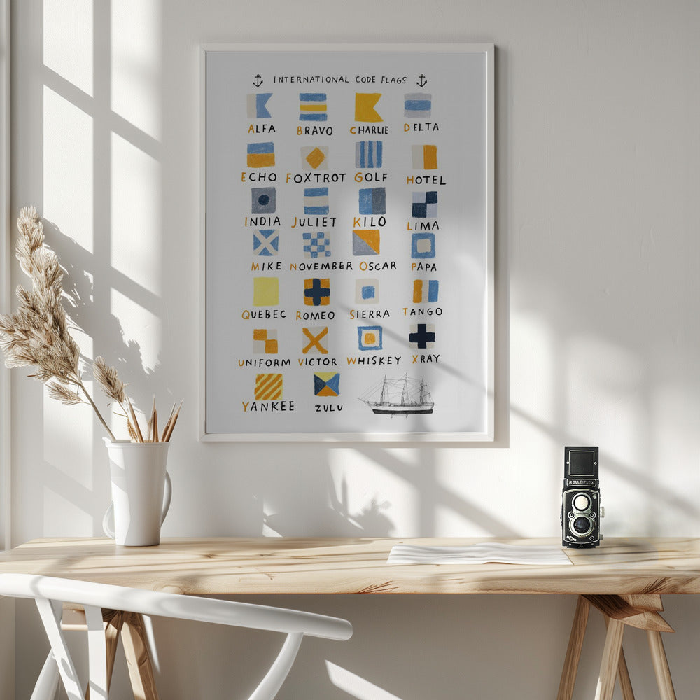 Nautical Flags - Poster / Art Print - interiör