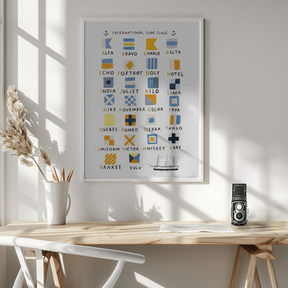 Nautical Flags - Poster / Art Print - interiör