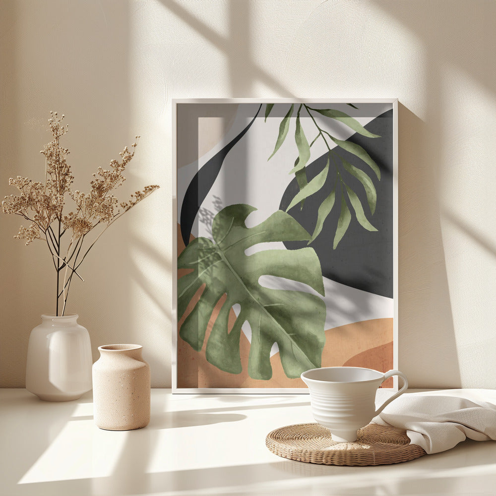 Abstract Art Tropical Leaves 23 - Poster / Art Print - interiör