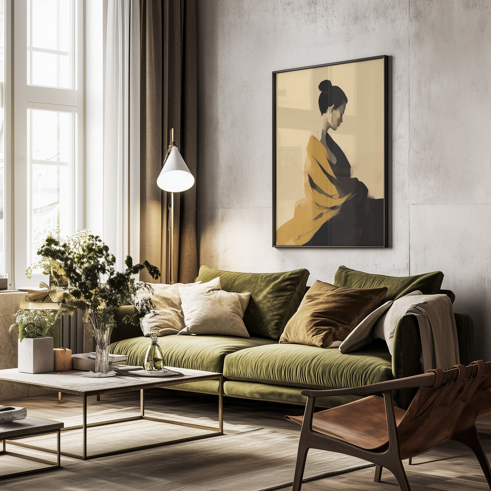 Femme En Jaune - Poster / Art Print - interiör