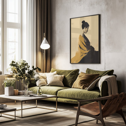 Femme En Jaune - Poster / Art Print - interiör