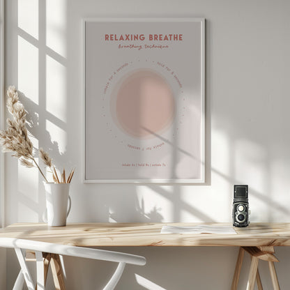 Relaxing Breathe - Poster / Art Print - interiör