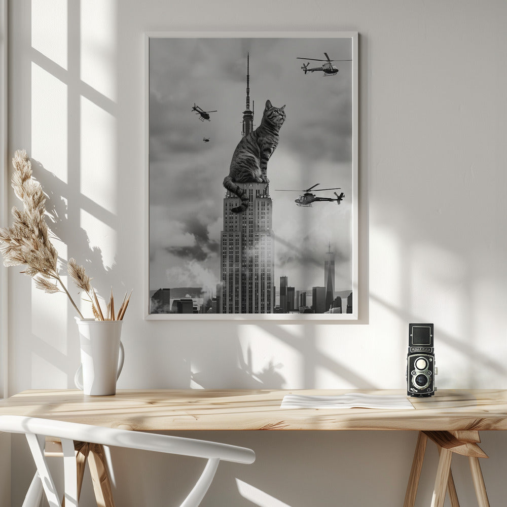 Cat on top - Poster / Art Print - interiör