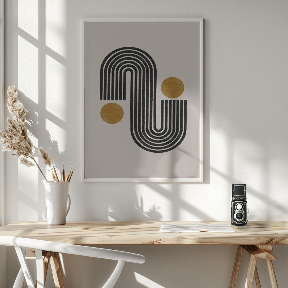 Mid Century No3. - Poster / Art Print - interiör