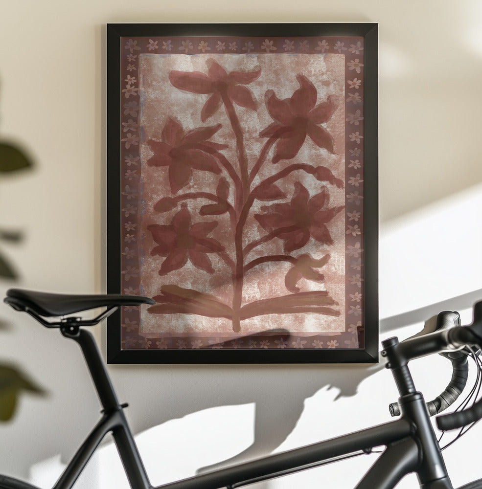 Floral Tapies - Poster / Art Print - interiör