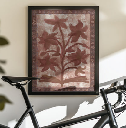 Floral Tapies - Poster / Art Print - interiör