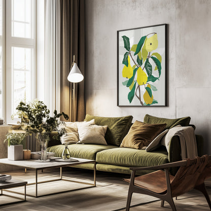 Yellow Pears - Poster / Art Print - interiör