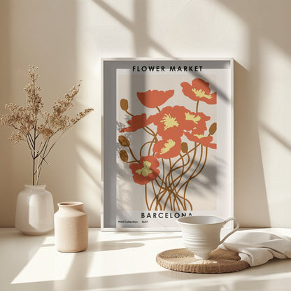 Flower Market. Barcelona - Poster / Art Print - interiör