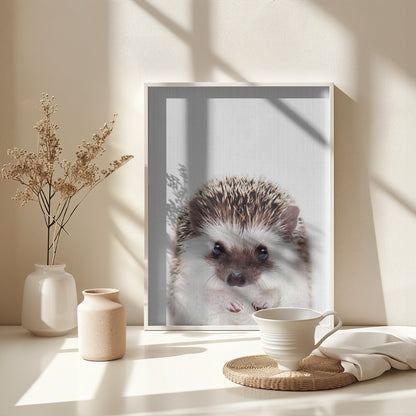 Peekaboo Hedgehog - Poster / Art Print - interiör