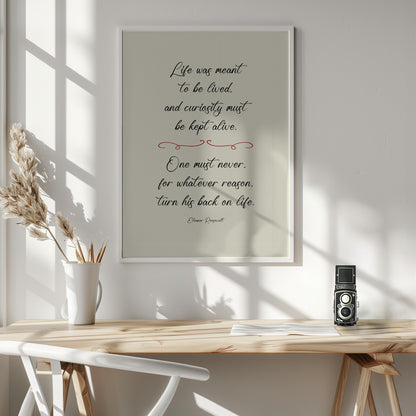Eleanor Roosevelt quote - Poster / Art Print - interiör