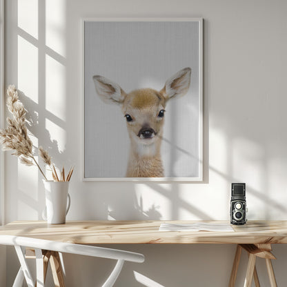 Peekaboo Baby Deer - Poster / Art Print - interiör