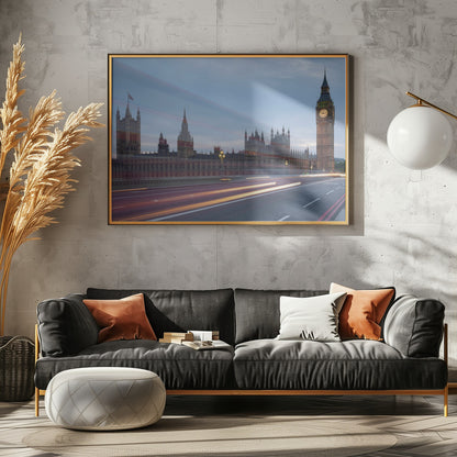 Big Ben with bright trails - Poster / Art Print - interiör